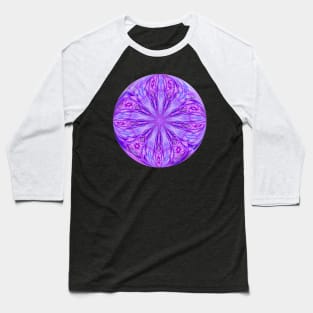 Glass Flower Marble in Purple Baseball T-Shirt